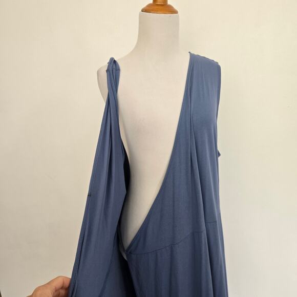 Banana Republic Threadsoft Wrap Midi Dress Blue Summer Vacation Women XXL - Picture 8 of 12